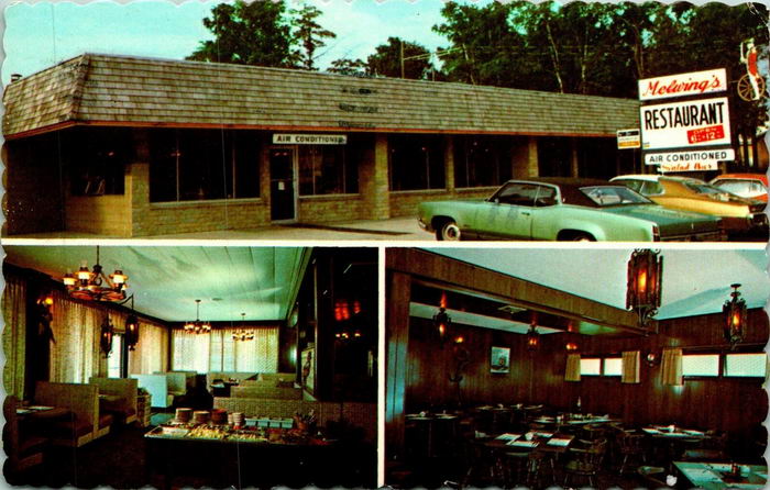 Melwings Restaurant - Old Postcard (newer photo)